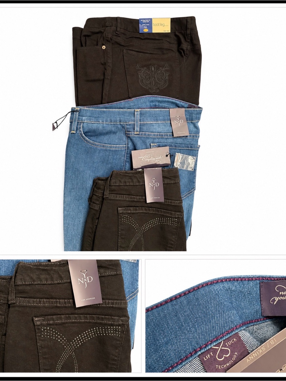 3 Pair Women's New Jeans all Size 18 : Stretch NWT